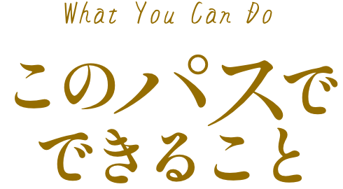 このパスでできること