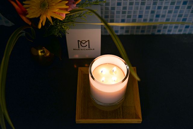 蜜蝋製アロマキャンドルの大小4個 蜜蝋製アロマキャンドルの大小4個