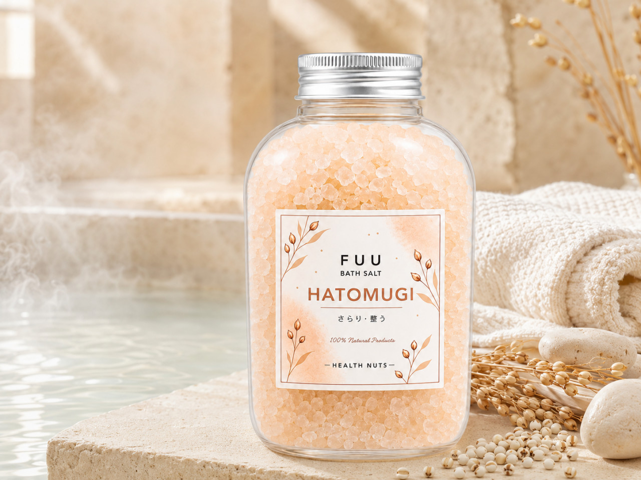 パリシャン湖のバスソルト（国内産はとむぎ配合）