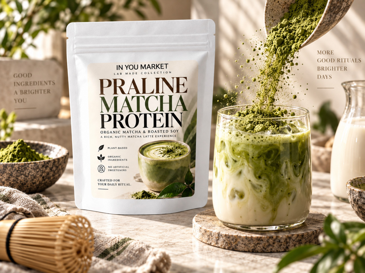 PRALINE MATCHA PROTEIN by IN Y...